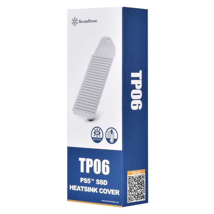 SilverStone SST-TP06 - PS5-Aluminum M.2 SSD Cooler - silver image number 9