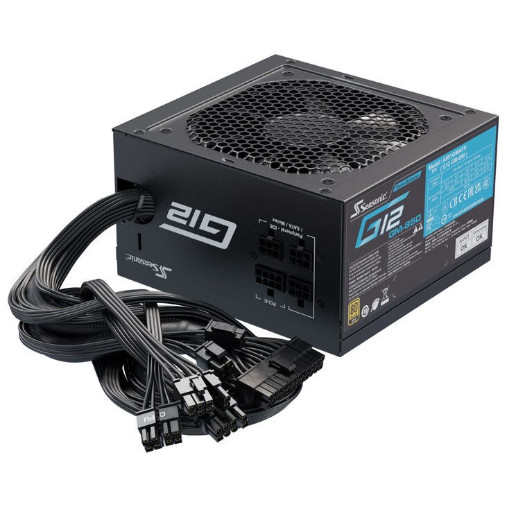 Seasonic G12 GM 80 PLUS Gold power supply, semi-modular - 850 watts, black image number 3
