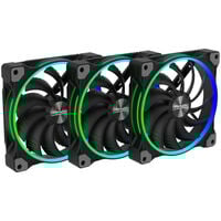 Alpenföhn 140mm Wing Boost 3 ARGB PWM Fans, Triple - Black
