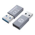 Grey USB adapter, USB-C to USB-A image number null