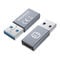 Grey USB adapter, USB-C to USB-A