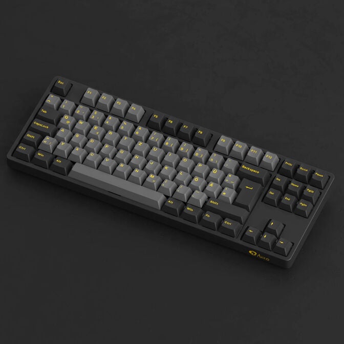 AKKO Black & Gold 5087S Gaming Tastatur, RGB &ndash; Akko V3 Cream Yellow Pro Switches, ISO DE, schwarz & gold image number 2