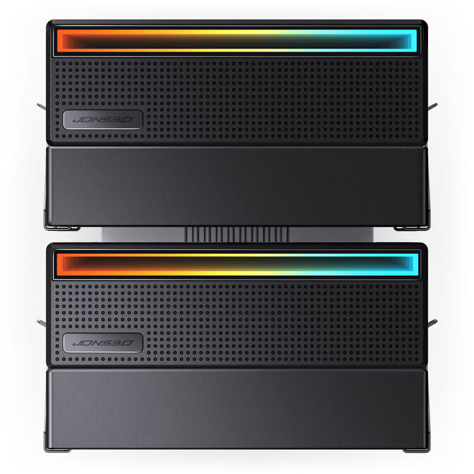 Jonsbo CB80 CPU cooler, dual-tower, 2 x 120mm, PWM, RGB - black image number 10