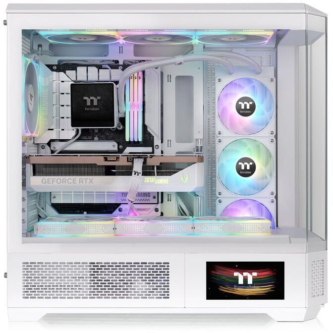 Thermaltake View 600 TG PC-Geh&auml;use, Big-Tower, E-ATX, ARGB, Tempered Glass - wei&szlig; image number 4