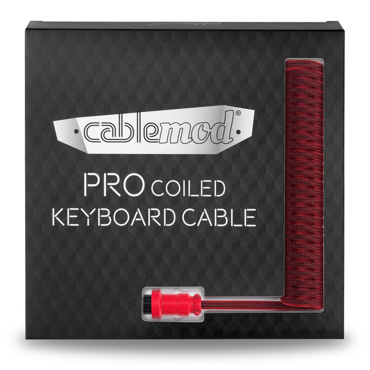 CableMod PRO Coiled Keyboard Cable USB-C zu USB Typ A, Republic Red - 150cm image number 4