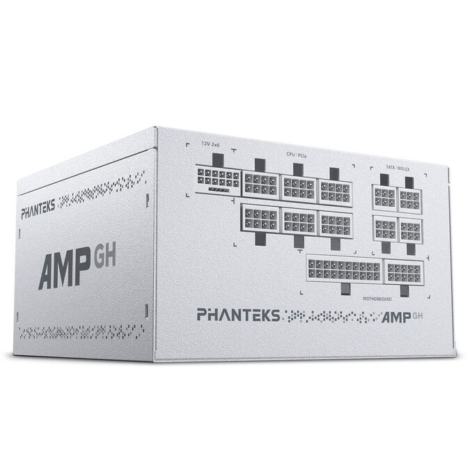 Phanteks AMP GH V2 1200W 80 PLUS Platinum Power Supply, PCIe 5.1, ATX 3.1 - 1200 Watts, White image number 2