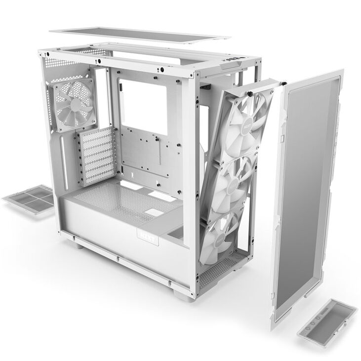 NZXT H7 Flow RGB Mid Tower - White image number 5