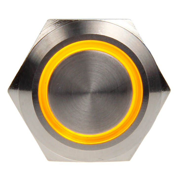 DimasTech Vandalismustaster 19mm - Silverline - gelb image number 1