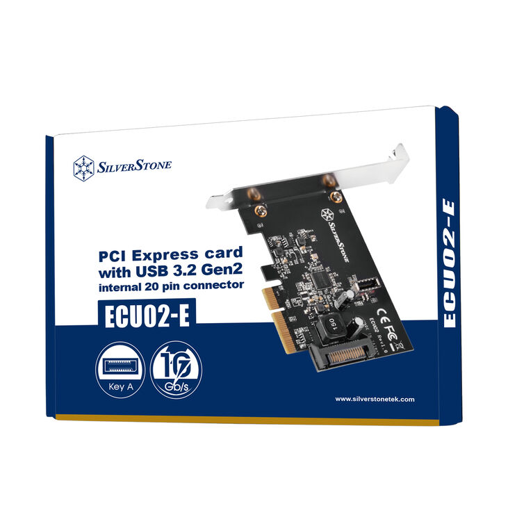 Silverstone SST-ECU02-E USB adapter card, PCIe 3.0, 1x USB-C 3.1 internal - Low Profile image number 4