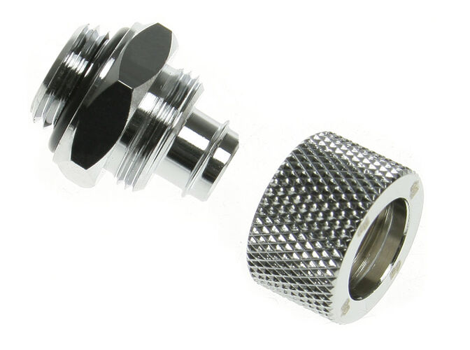 Bitspower Anschluss gerade G1/4 Zoll AG auf 11/8mm - silber gl&auml;nzend image number 1