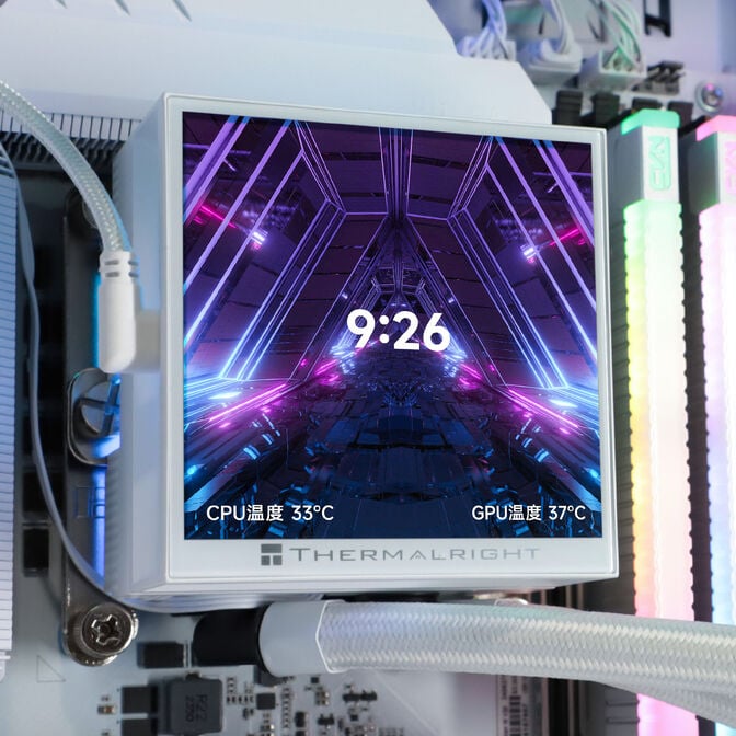 Thermalright Hyper Vision UB AiO Wasserk&uuml;hlung, ARGB, Intel und AMD - 360mm, wei&szlig; image number 9