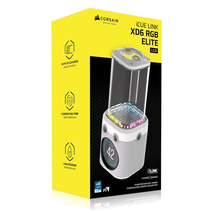 Corsair iCUE Link XD6 RGB Elite LCD Pump Reservoir Combo - white image number 11