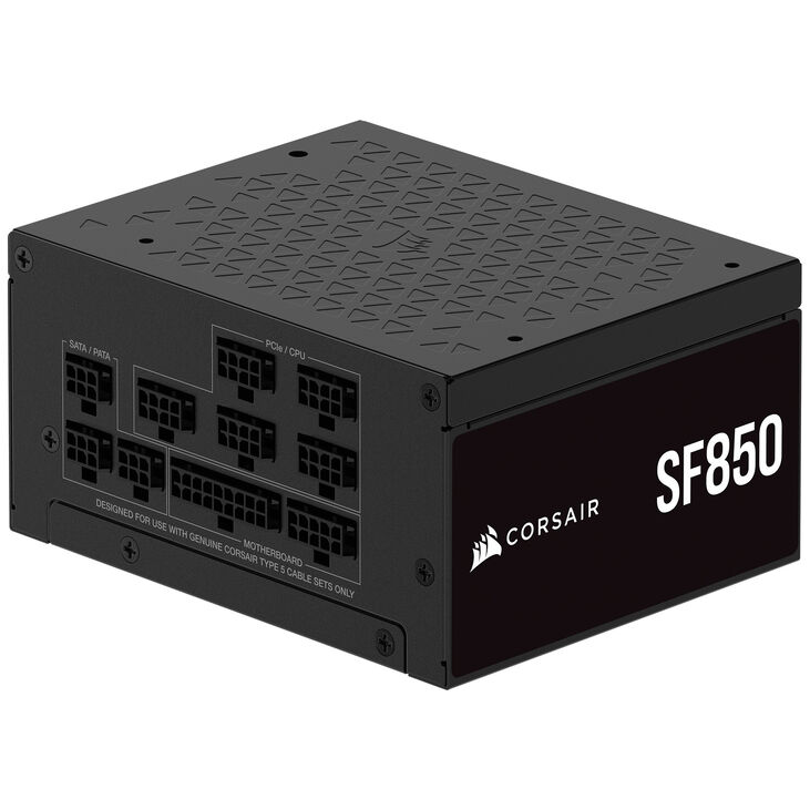 Corsair SF Series SF850 SFX Power Supply, 80 PLUS Platinum, ATX 3.1 / PCIe 5.1 - 850 Watts, black image number 0