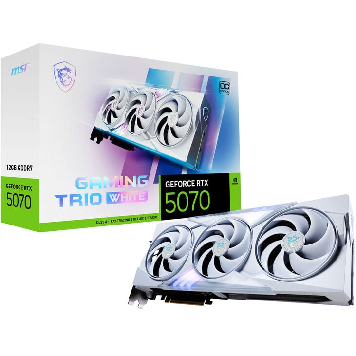MSI GeForce RTX 5070 12G Gaming Trio OC White, 12288 MB GDDR7 image number 0