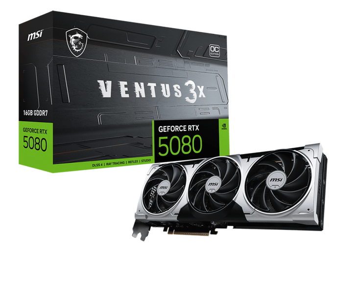 MSI GeForce RTX 5080 16G Ventus 3X OC Plus, 16384 MB GDDR7 image number 0