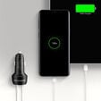 AXAGON PWC-PQ48 Car Charger, USB-C with Power Delivery 3, USB-A with Quick Charge 4+ - black image number null