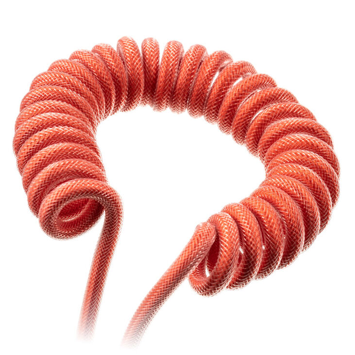 Ducky Premicord Strawberry Frog coiled cable, USB Type C to Type A - 1.8m image number 4
