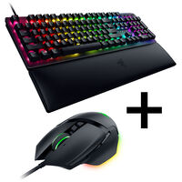 Razer Huntsman V2 Gaming Keyboard, Red Switch + Razer Basilisk V3 Gaming Mouse