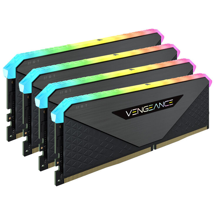 Corsair Vengeance RGB RT DDR4-3600 RAM, CL18, XMP - 32 GB Quad-Kit, black image number 2