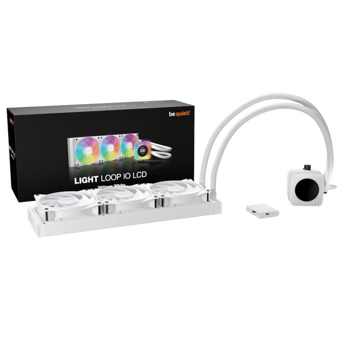 be quiet! Light Loop IO LCD 360mm CPU water cooler, IPS display, ARGB - white image number 5