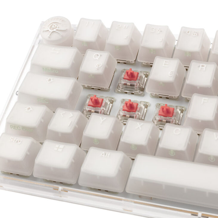 Ducky One 3 Aura White SF Gaming Tastatur, RGB LED - MX-Silent-Red image number 4