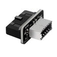 Grey internal 19-pin connector (USB 3.0) to USB 3.1 Type-E 20-pin Key A - 180 degrees image number null