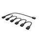 Akasa aRGB Splitter-Kabel, 1-zu-6, 3-Pin - schwarz
