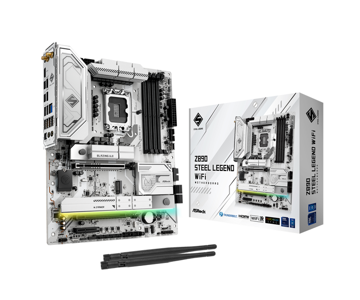 ASRock Z890 Steel Legend WiFi Mainboard, Sockel LGA 1851, Intel Z890, ATX, DDR5 image number 0