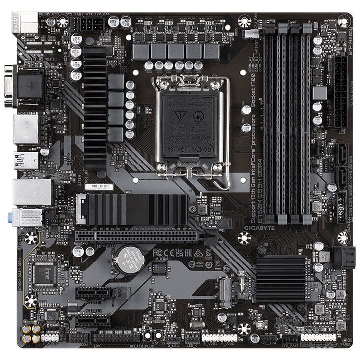 GIGABYTE B760M DS3H DDR4, Socket LGA 1700, Intel B760M, Micro-ATX - DDR4 image number 2