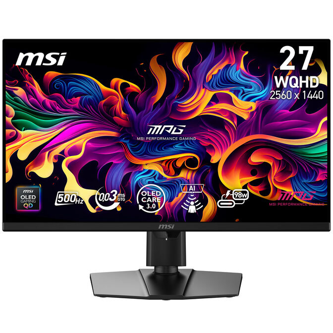 MSI MPG 271QRDE QD-OLED X50, 27 Zoll QHD Gaming-Monitor, 500Hz, QD-OLED-Panel, Adaptive Sync image number 0