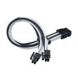 SilverStone EPS 8-Pin zu EPS/ATX 4+4-Pin Kabel, 300mm - schwarz/wei&szlig; image number null