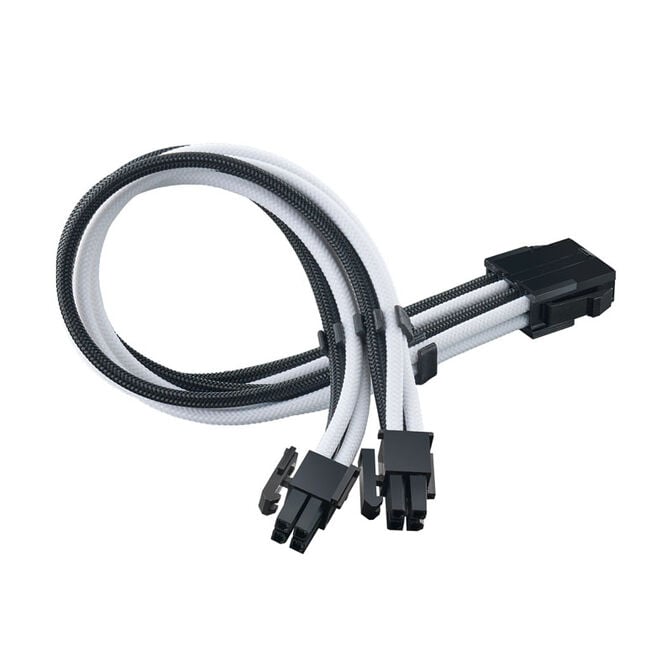 SilverStone EPS 8-Pin zu EPS/ATX 4+4-Pin Kabel, 300mm - schwarz/wei&szlig; image number 0