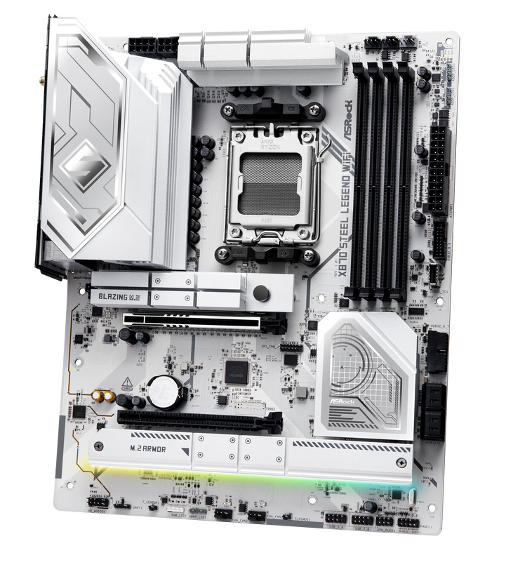 ASRock X870 Steel Legend WiFi Mainboard, Sockel AM5, AMD X870, ATX, DDR5 image number 2