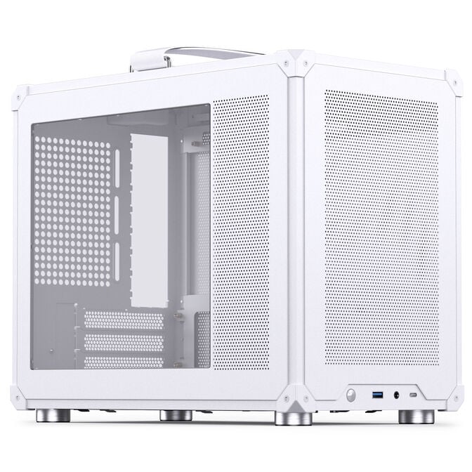Jonsbo C6 MAX PC case, mini case, Micro-ATX, Tempered Glass - white image number 0