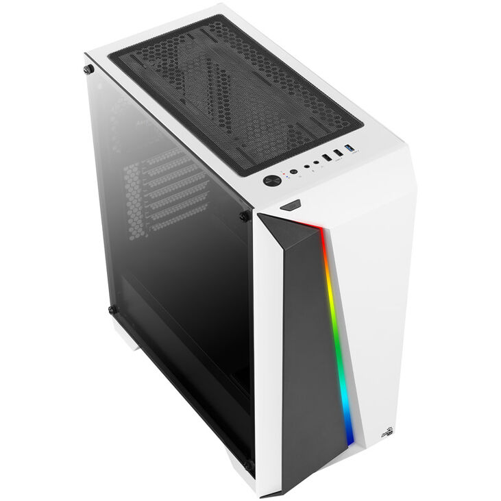 Aerocool Cylon Pro Tempered Glass Mid Tower - White image number 1