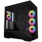 Lian Li Vector V100 PC-Gehäuse, Midi-Tower, ATX, RGB, Tempered Glass - schwarz