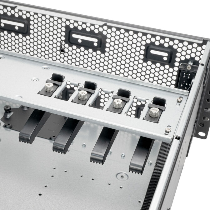 SilverStone RM4A Server-Geh&auml;use, 4HE Rackmount, SSI-EEB, Mesh - dunkelgrau image number 9