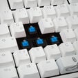Ducky One 2 White Edition PBT Gaming Keyboard, MX-Blue, white LED - white image number null
