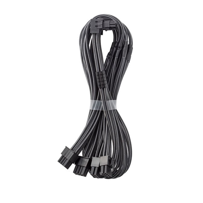 CableMod C-Series Pro Anschlusskabel - Variante B, 90&deg;, 16-Pin zu 4x 8-Pin PCIe, carbon image number 0