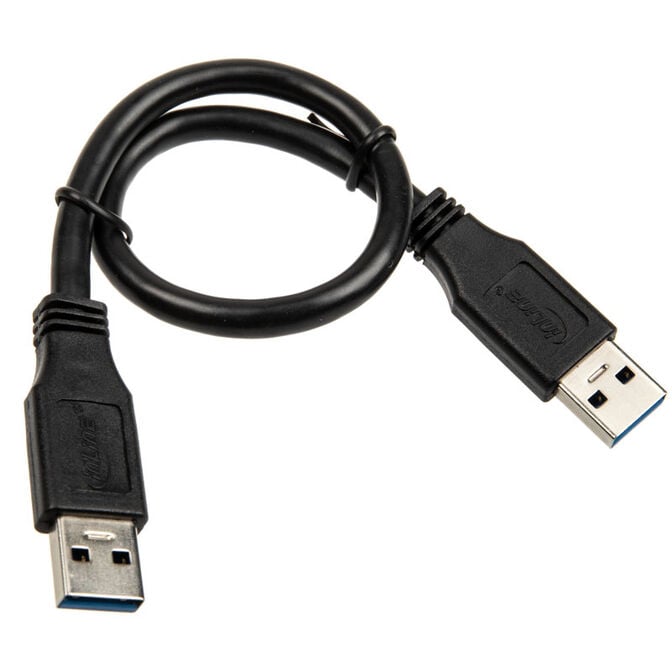 InLine USB 3.0 Cable, A to A, black - 0.3m image number 1