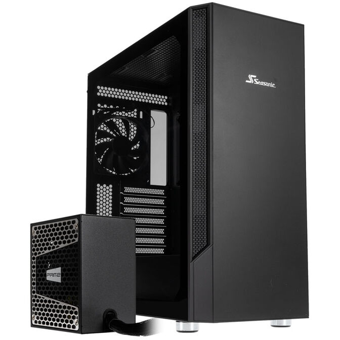 Seasonic Arch Q503 Midi Tower + CONNECT DGC-750 Gold Netzteil - schwarz image number 0