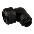 Alphacool Eiszapfen Anschluss 90 Grad G1/4 Zoll AG auf 16mm AD Hardtube - schwarz image number null