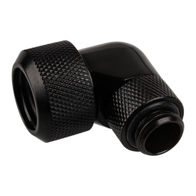 Alphacool Eiszapfen Anschluss 90 Grad G1/4 Zoll AG auf 16mm AD Hardtube - schwarz image number 1