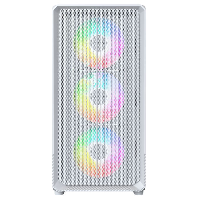 Montech X5M PC Case, Mid Tower, Micro-ATX, ARGB, Tempered Glass - White image number 4