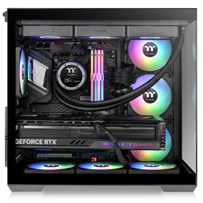Thermaltake View 380 WS ARGB PC Case, Mid Tower, ATX, ARGB, Tempered Glass - Black image number 5