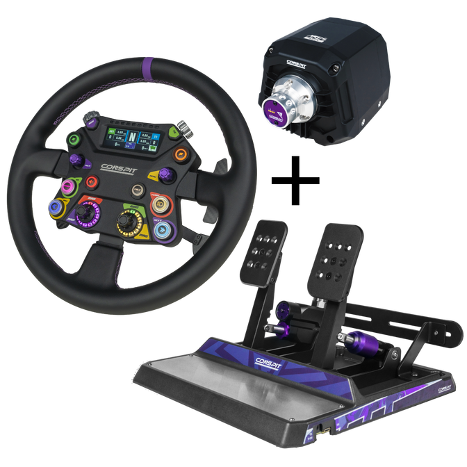 Conspit ARES APEX Wheelbase + 310 APEX Steering Wheel + CPP APEX2 Pedal Set - Bundle image number 0