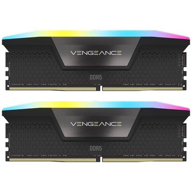Corsair Vengeance RGB DDR5-6400 RAM, CL32, XMP - 32 GB Dual-Kit, black image number 2