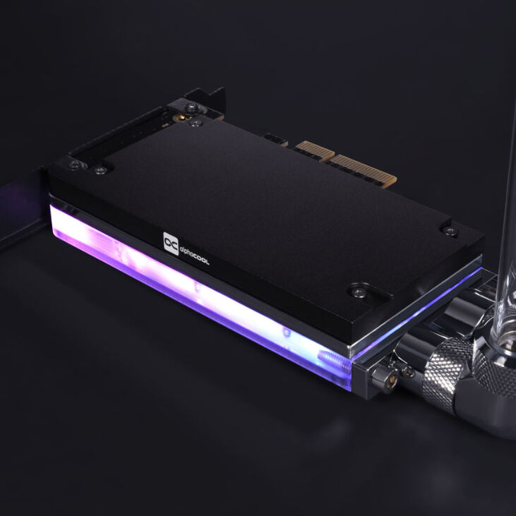 Alphacool Core M.2 NVMe PCIe 5.0 Liquid Cooler, ARGB - black image number 4