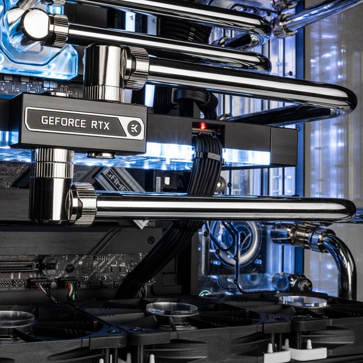 Gaming PC Monochromatic, Intel Core i9-14900K, GeForce RTX 5080 - Custom Water Cooling image number 5