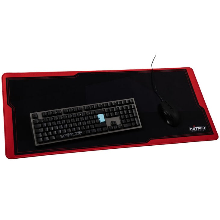 Nitro Concepts Deskmat, 900x400mm - Black/Red image number 2